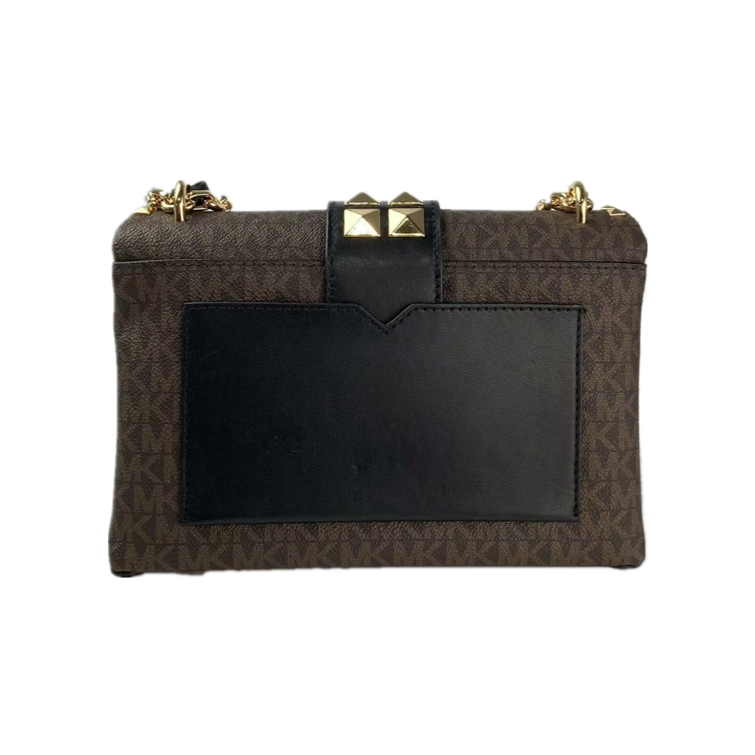 Michael Kors Cece 30T9G0EL6B Medium Convertible Chain Shoulder Bag In BROWN/BLK Michael Kors Cece 30T9G0EL6B Medium Convertible Chain Shoulder Bag In BROWN/BLK